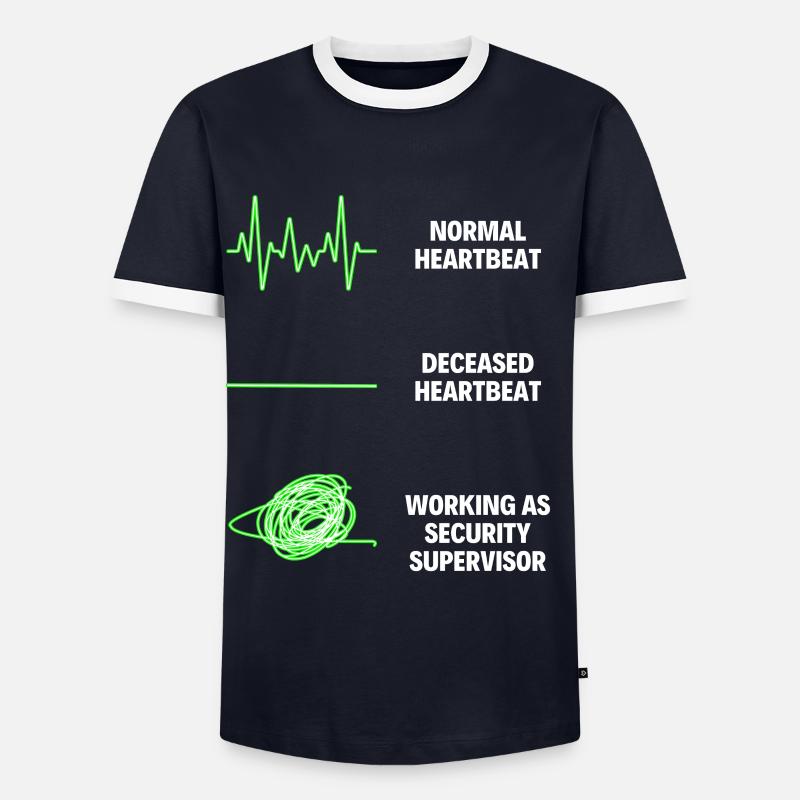 Security Supervisor Security Manager - Männer Kontrast-T-Shirt - Navy/Weiß
