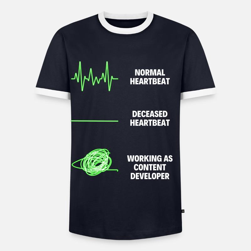 Content Developer Worker Social Media Management - Männer Kontrast-T-Shirt - Navy/Weiß 