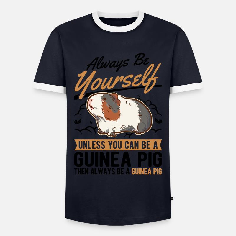 Cochon d’Inde Cadeau Cochon d’Inde - T-shirt contrasté Homme - marine/blanc 