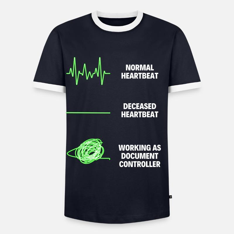 Document Controller Business Documents Responsible - Männer Kontrast-T-Shirt - Navy/Weiß 