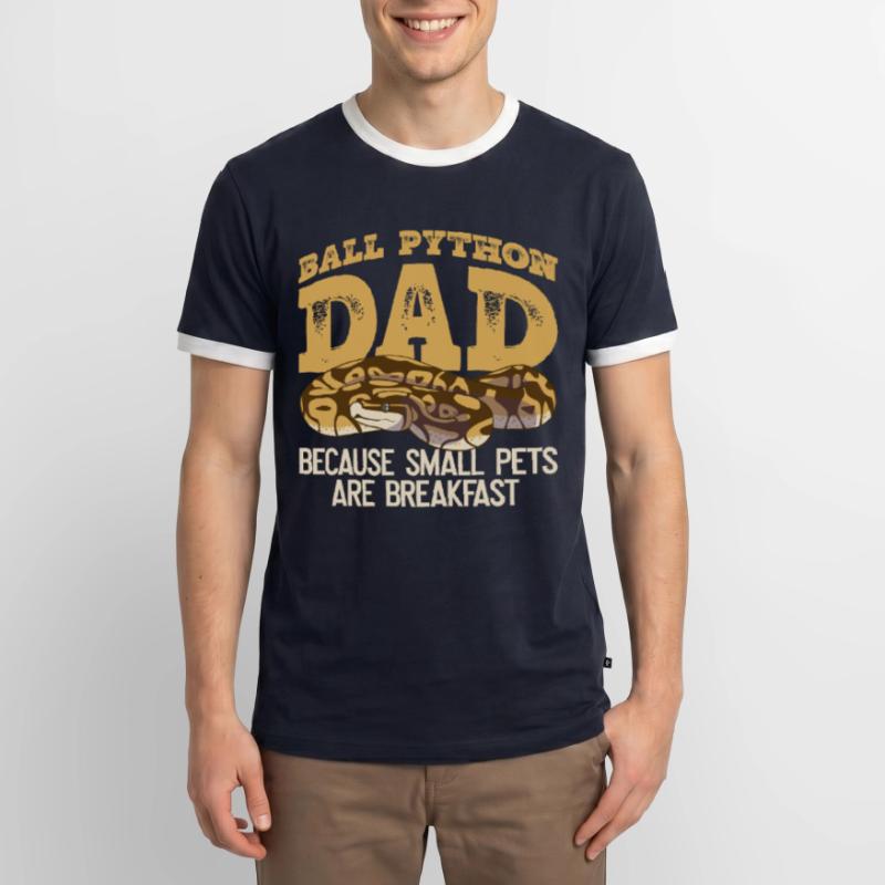 Boule de banane Python Papa Königspython Besitzer T-shirt contrasté Homme
