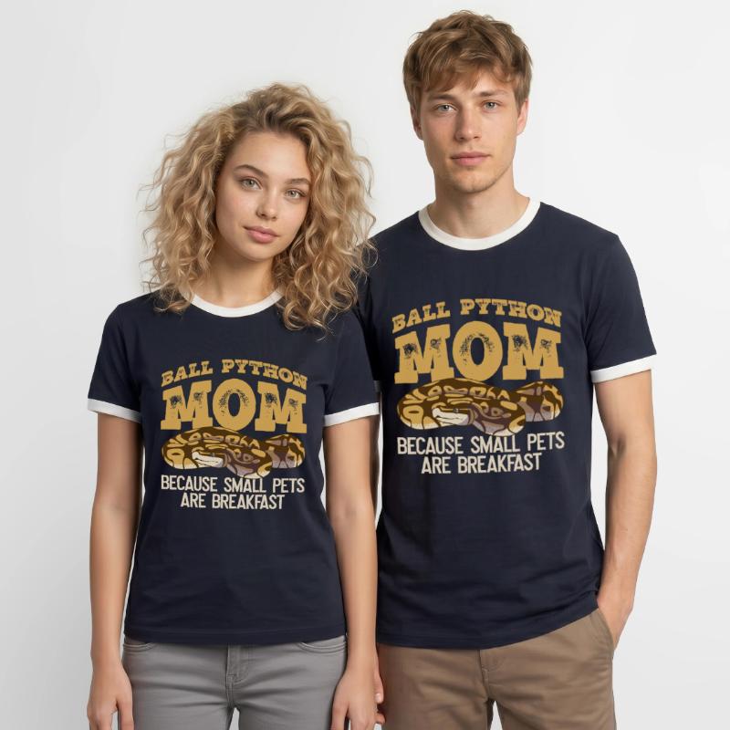 Ballpython Mutter Banane Königspython T-shirt contrasté Homme