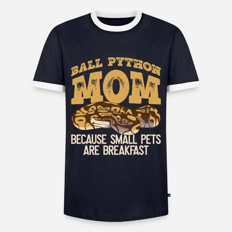 Ballpython Mutter Banane Königspython - Männer Kontrast-T-Shirt - Navy/Weiß