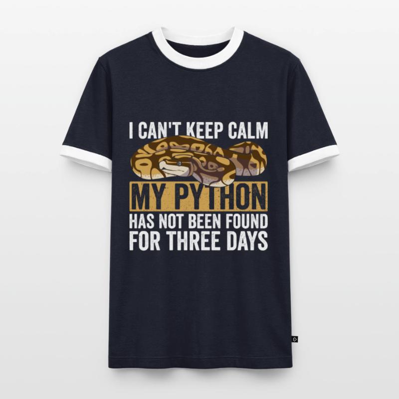 Königspython Boule de banane Python T-shirt contrasté Homme