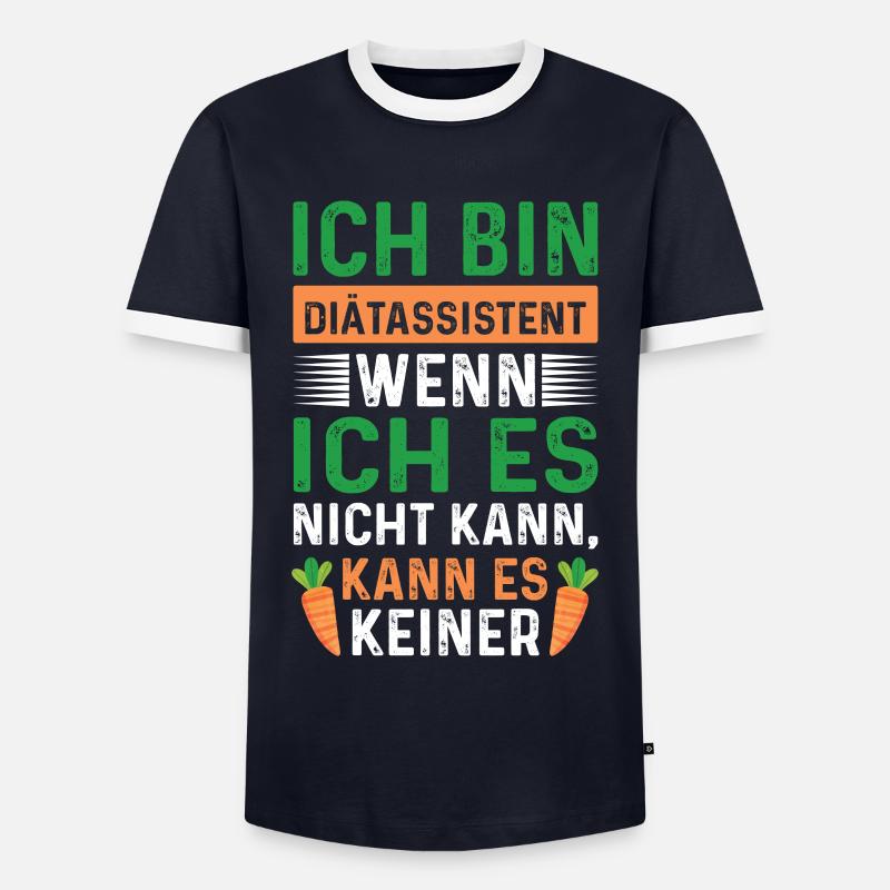Diätassistent Beruf - Männer Kontrast-T-Shirt - Navy/Weiß 