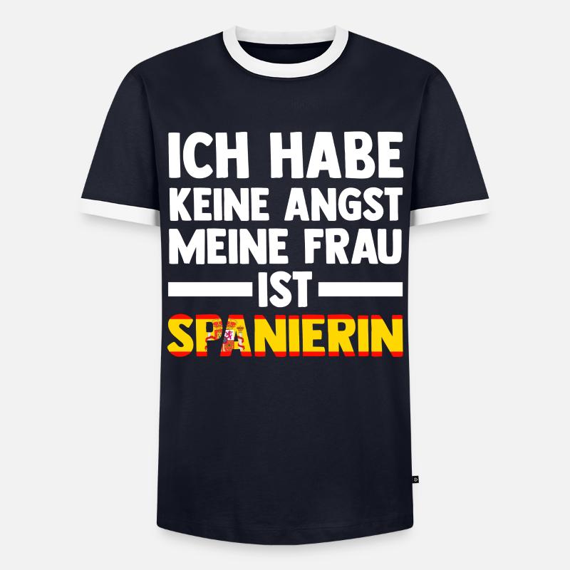 Spanisch Spanier Spanien - Männer Kontrast-T-Shirt - Navy/Weiß 