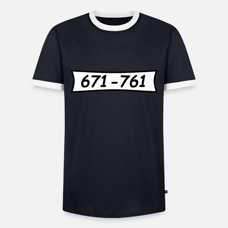 Panzerknacker Nummer 671 761 - Männer Kontrast-T-Shirt - Navy/Weiß 