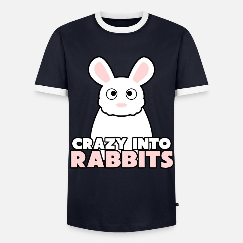 Rabbit Rabbit Rabbit Rabbit - Men's Ringer Shirt - navy/white 
