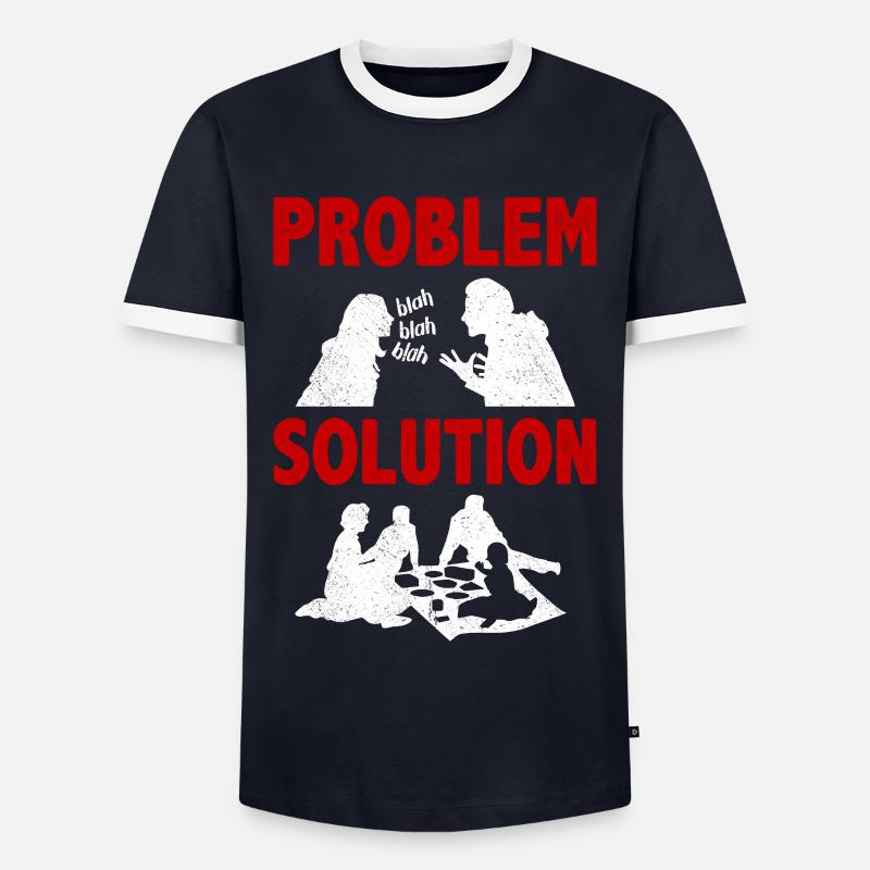 Picknicking Outing Problem Solution Hobby - Männer Kontrast-T-Shirt - Navy/Weiß 