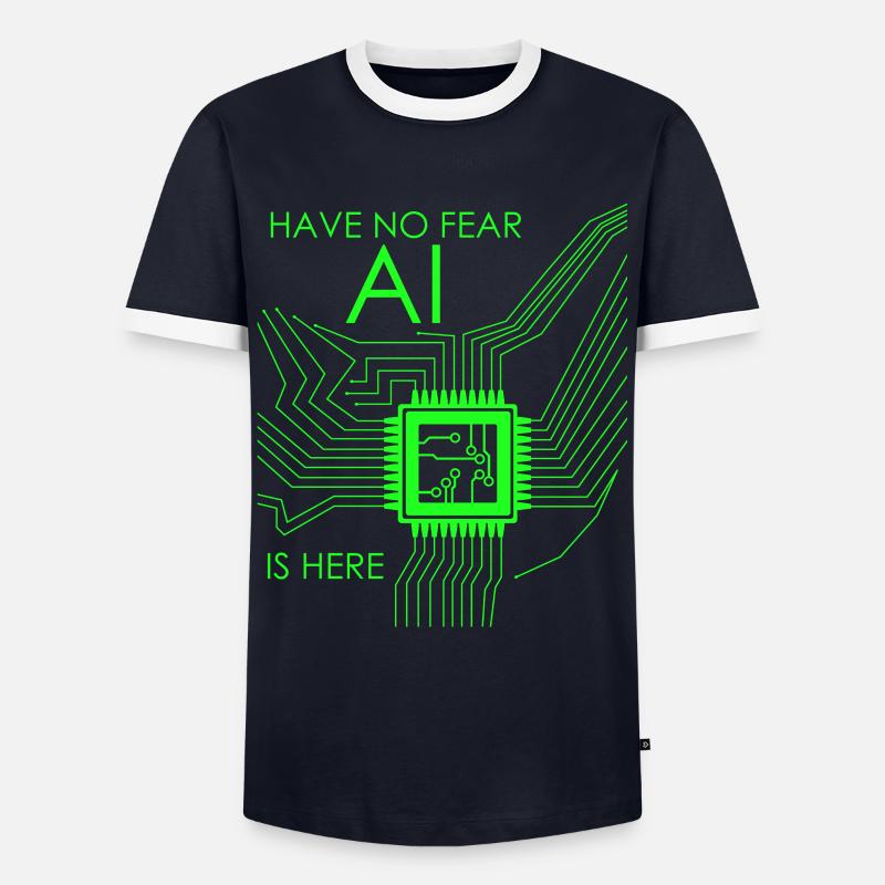 Programmeur d’intelligence artificielle - T-shirt contrasté Homme - marine/blanc 