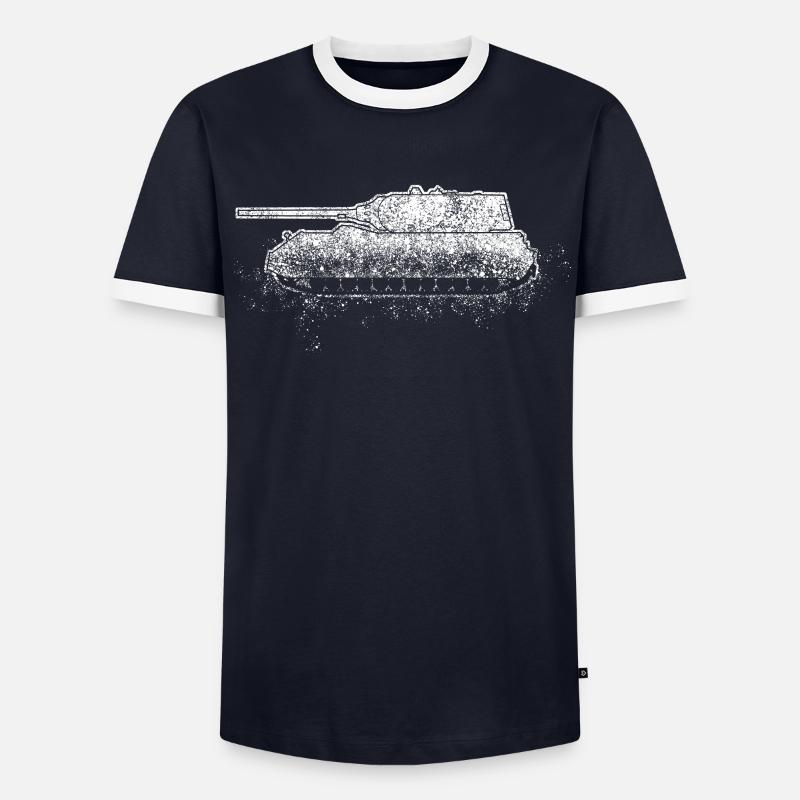 Panzer Panzerfahrer - Männer Kontrast-T-Shirt - Navy/Weiß 