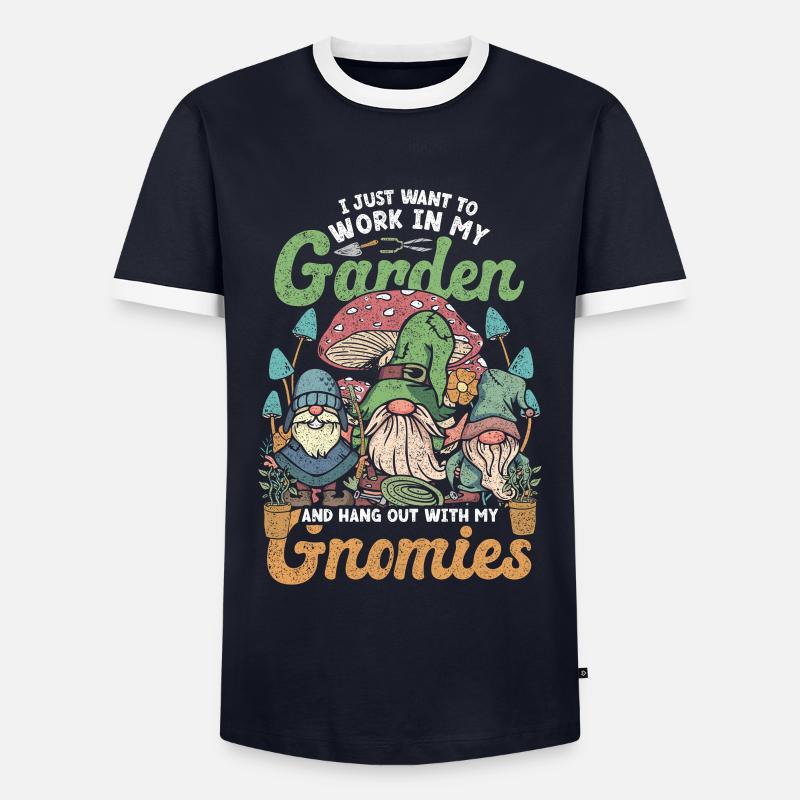 Gartenzwerg Gartenzwerge - Männer Kontrast-T-Shirt - Navy/Weiß 
