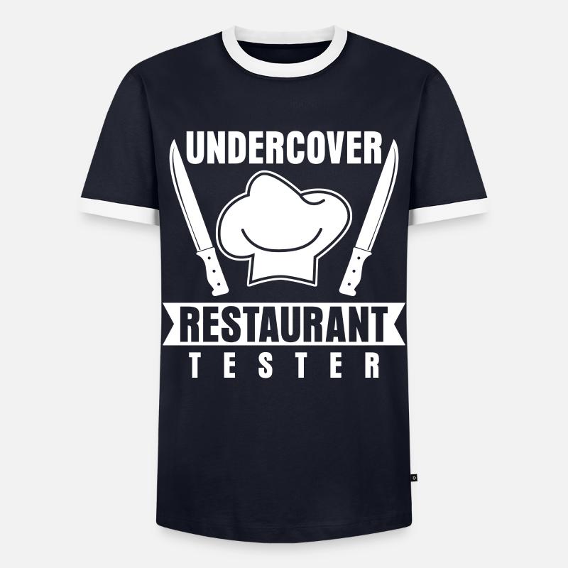 Restaurant tester Restaurant Essen - Men's Ringer Shirt - navy/white