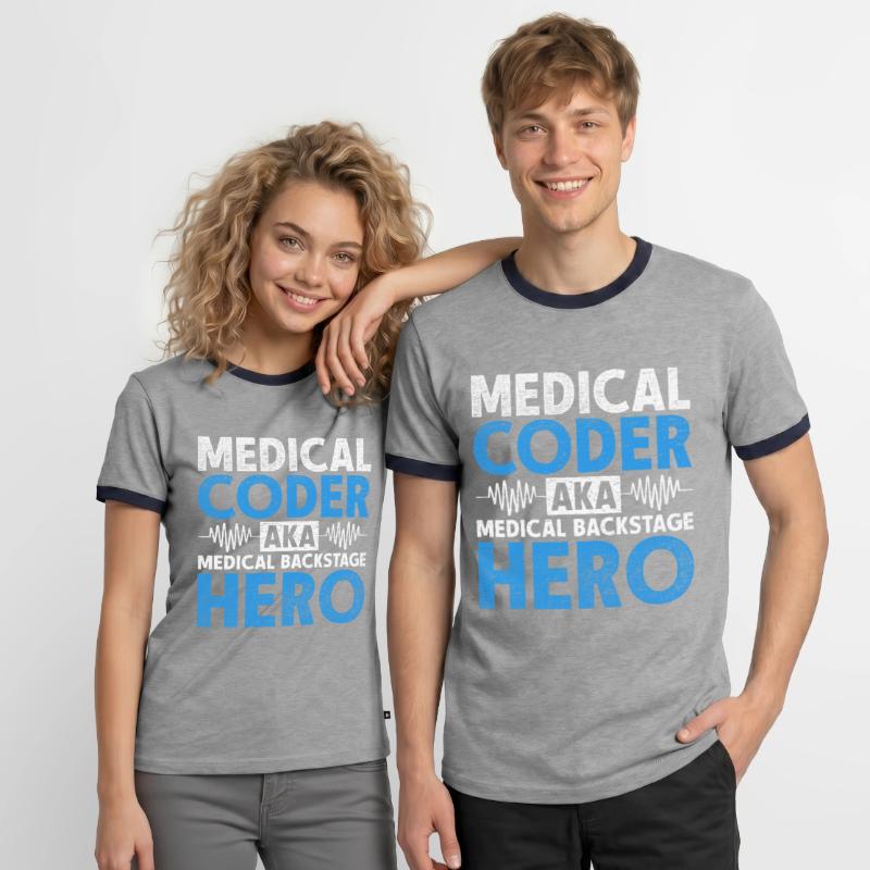 Coding Specialist Medical Encoder Men's Ringer Shirt