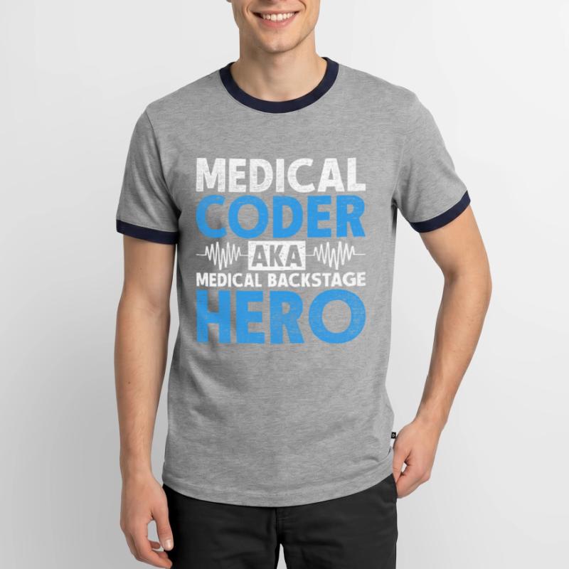 Coding Specialist Medical Encoder Men's Ringer Shirt