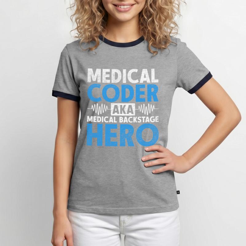 Coding Specialist Medical Encoder Men's Ringer Shirt