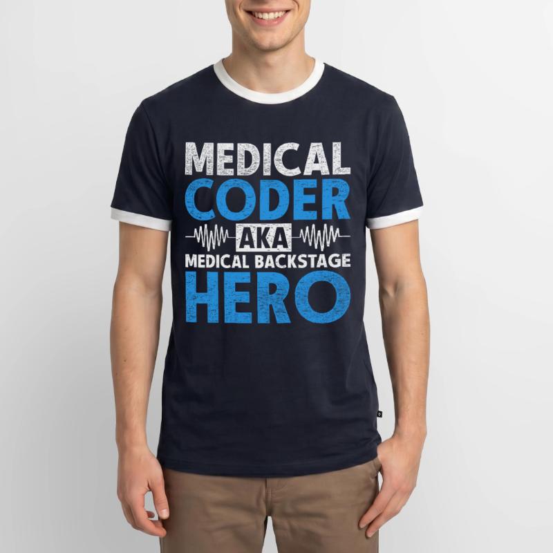Coding Specialist Medical Encoder Men's Ringer Shirt
