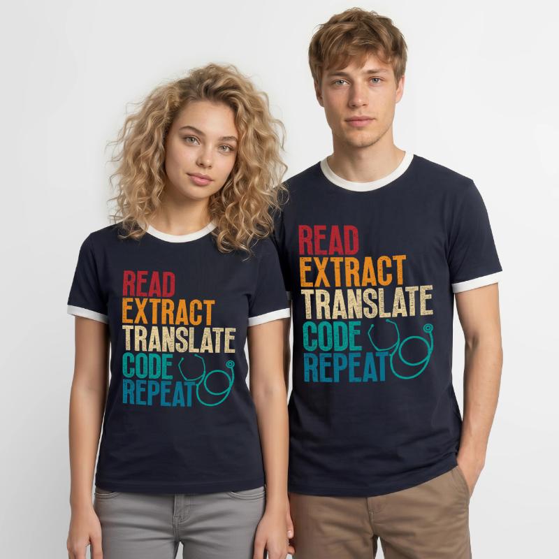 Coding Specialist Medical Encoder Men's Ringer Shirt