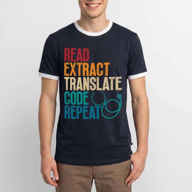 Coding Specialist Medical Encoder Men's Ringer Shirt