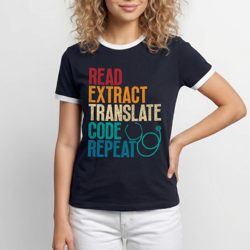 Coding Specialist Medical Encoder Men's Ringer Shirt