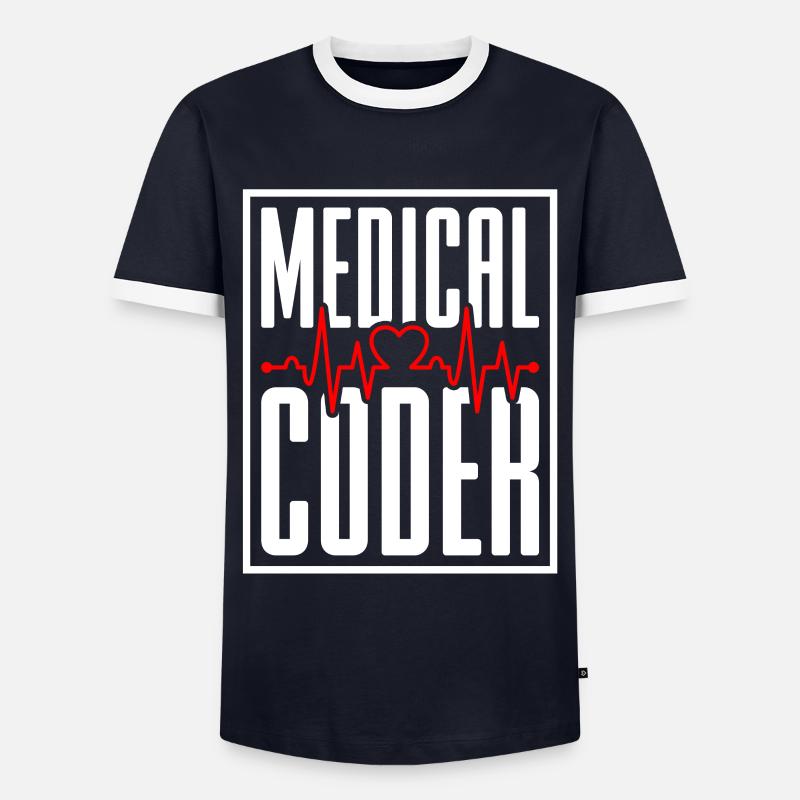 Kodierfachkraft Medical Coder - Männer Kontrast-T-Shirt - Navy/Weiß 