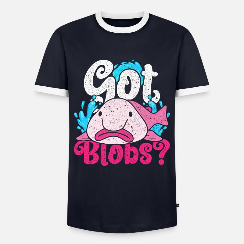 Blobfisch Got Blobs? - Männer Kontrast-T-Shirt - Navy/Weiß 