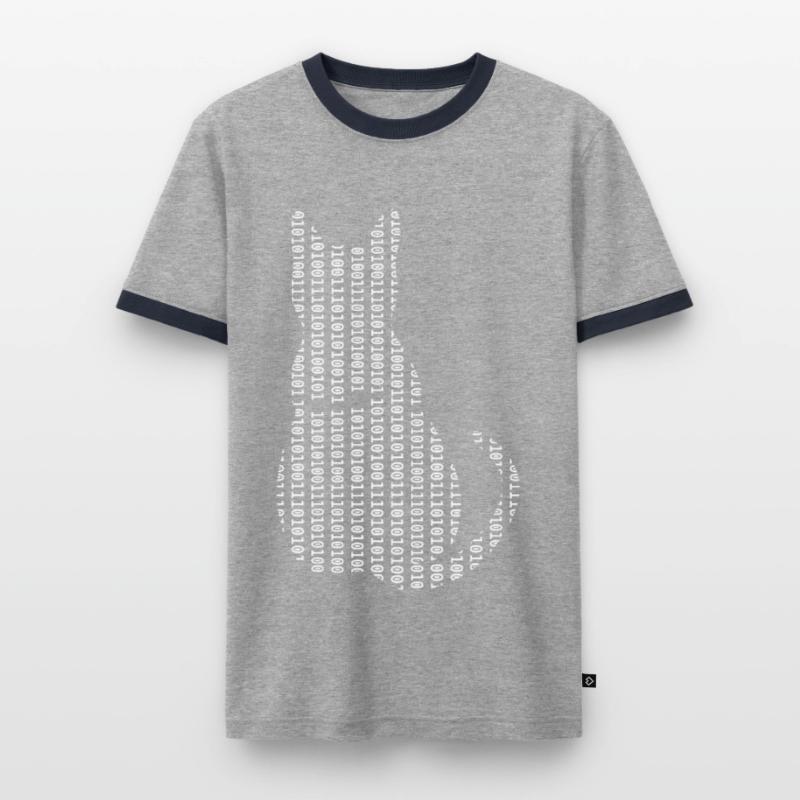 Informatiker Katze Admin Programmierer Männer Kontrast-T-Shirt