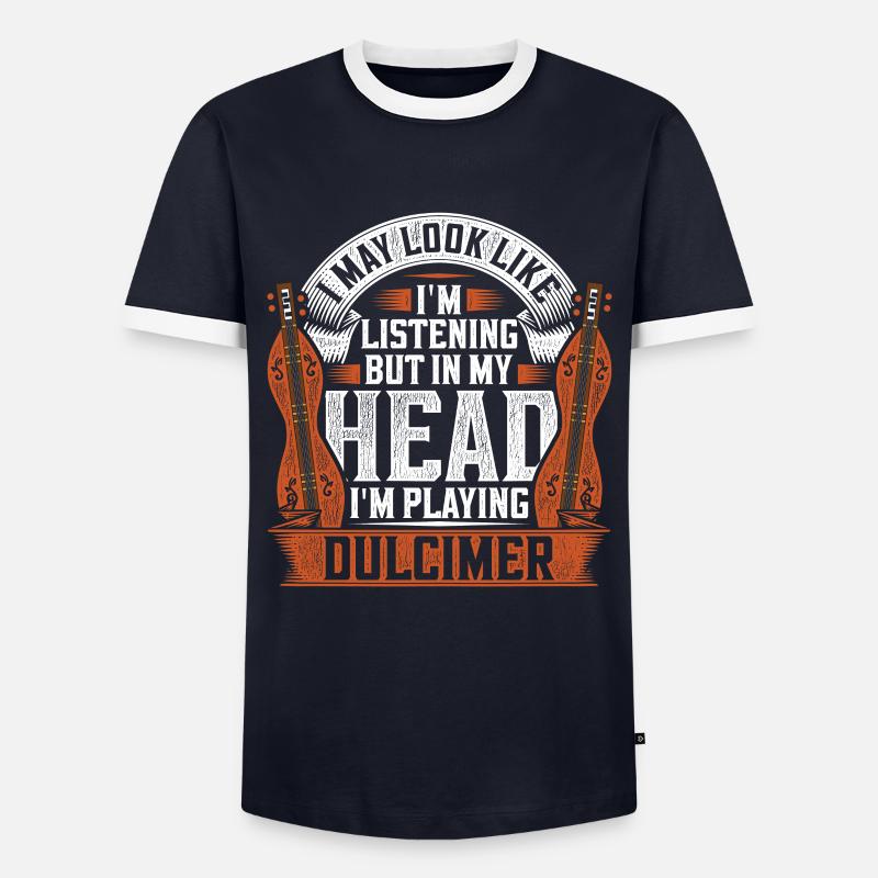 Dulcimer Dulcimore Doucemore - Männer Kontrast-T-Shirt - Navy/Weiß