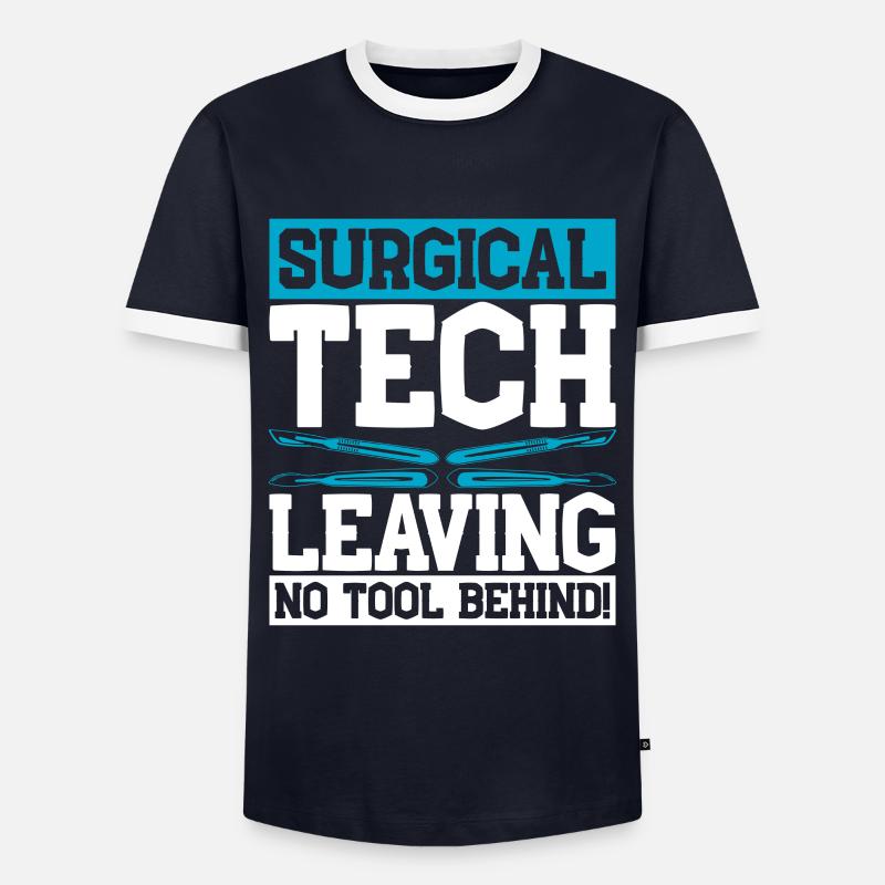 Chirurgischer Assistent Surgical Tech - Männer Kontrast-T-Shirt - Navy/Weiß