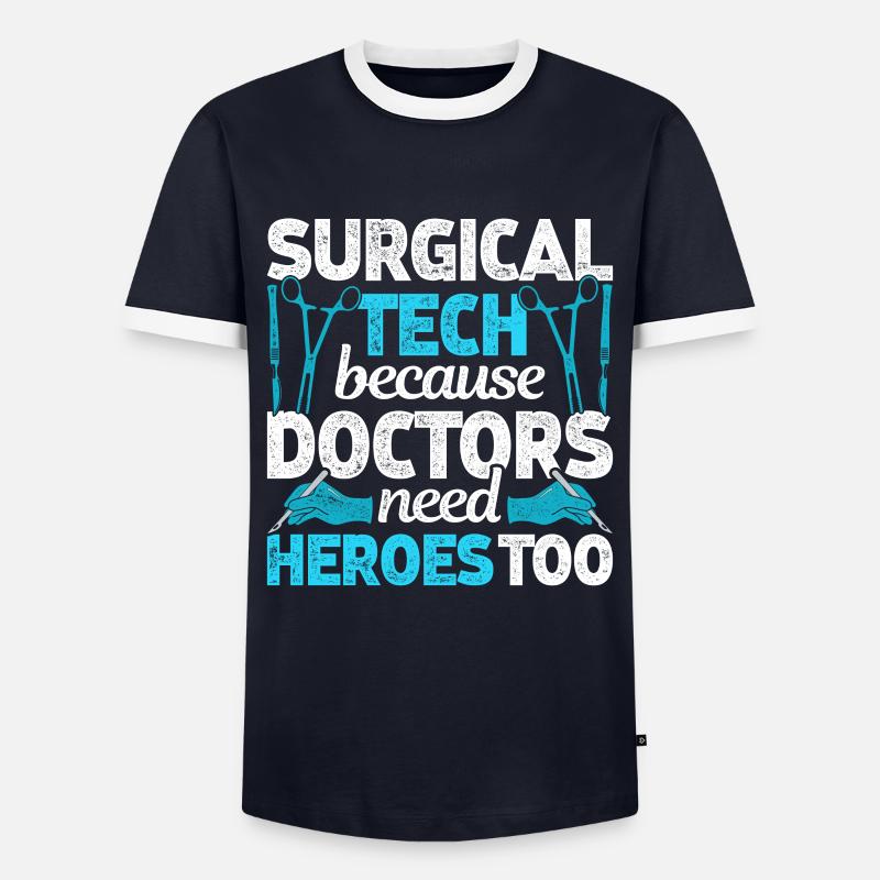 Chirurgisch Technischer Assistent - Männer Kontrast-T-Shirt - Navy/Weiß