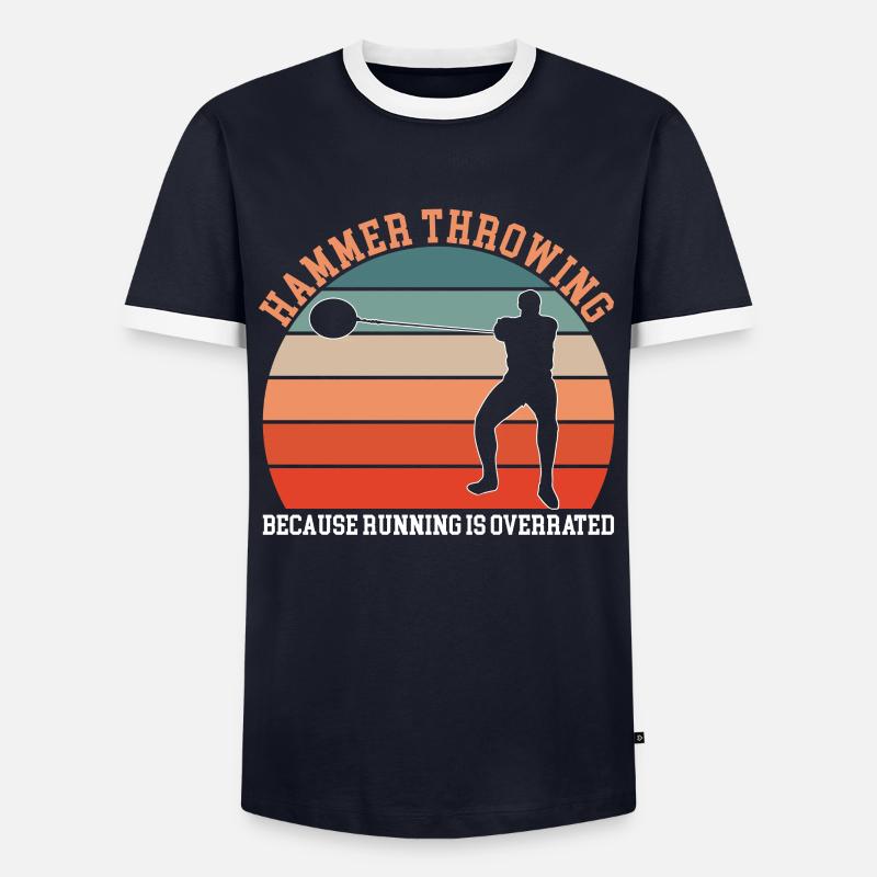 Hammer throw - Men's Ringer Shirt - navy/white