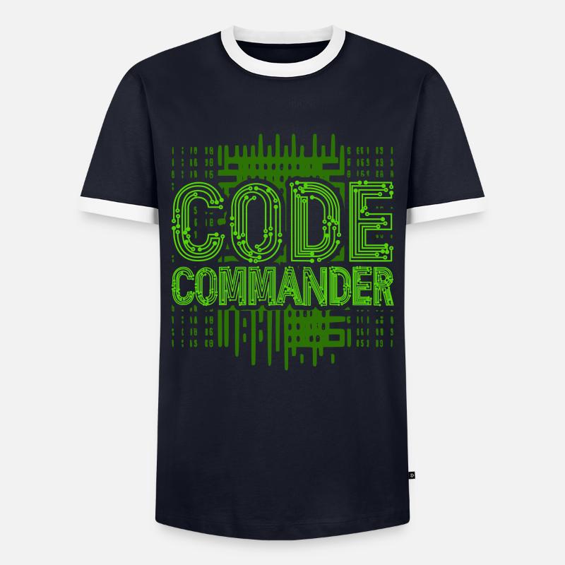 Netzwerkadministrator Code Commander - Männer Kontrast-T-Shirt - Navy/Weiß 