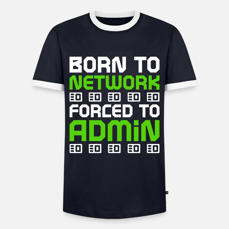 Netzwerkadministrator Programmierer - Männer Kontrast-T-Shirt - Navy/Weiß 