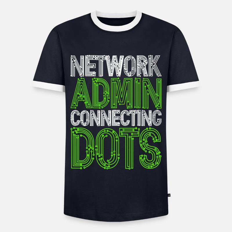 Netzwerkadministrator Network Admin - Männer Kontrast-T-Shirt - Navy/Weiß 