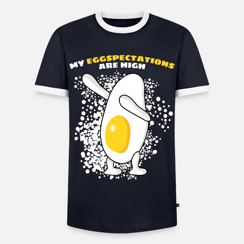 Eggs Fried Egg - Männer Kontrast-T-Shirt - Navy/Weiß