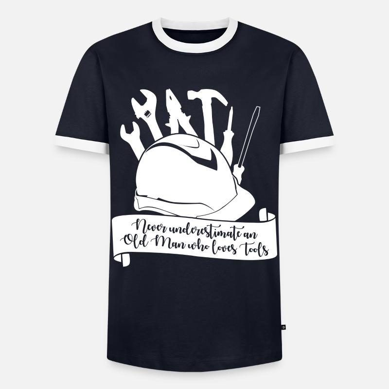 Craftsman Tool DIY Tools - Men's Ringer Shirt - navy/white 