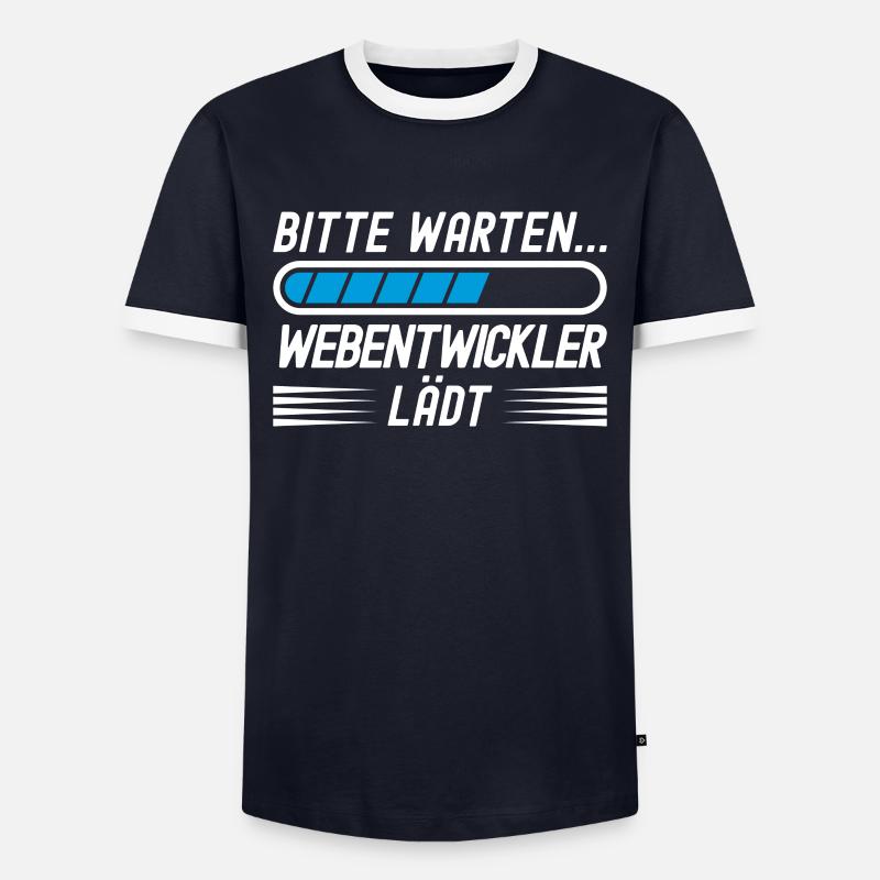 Webentwickler Programmierer UI/UX-Designer - Männer Kontrast-T-Shirt - Navy/Weiß 