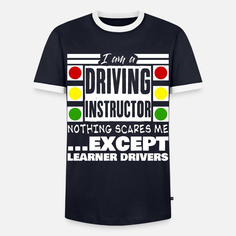 Driving Instructor Learner Drivers - Men's Ringer Shirt - navy/white