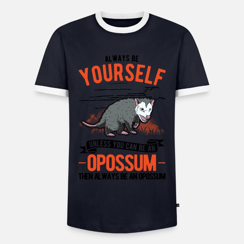 Opossum Geschenk Possum Beutelratte - Männer Kontrast-T-Shirt - Navy/Weiß 