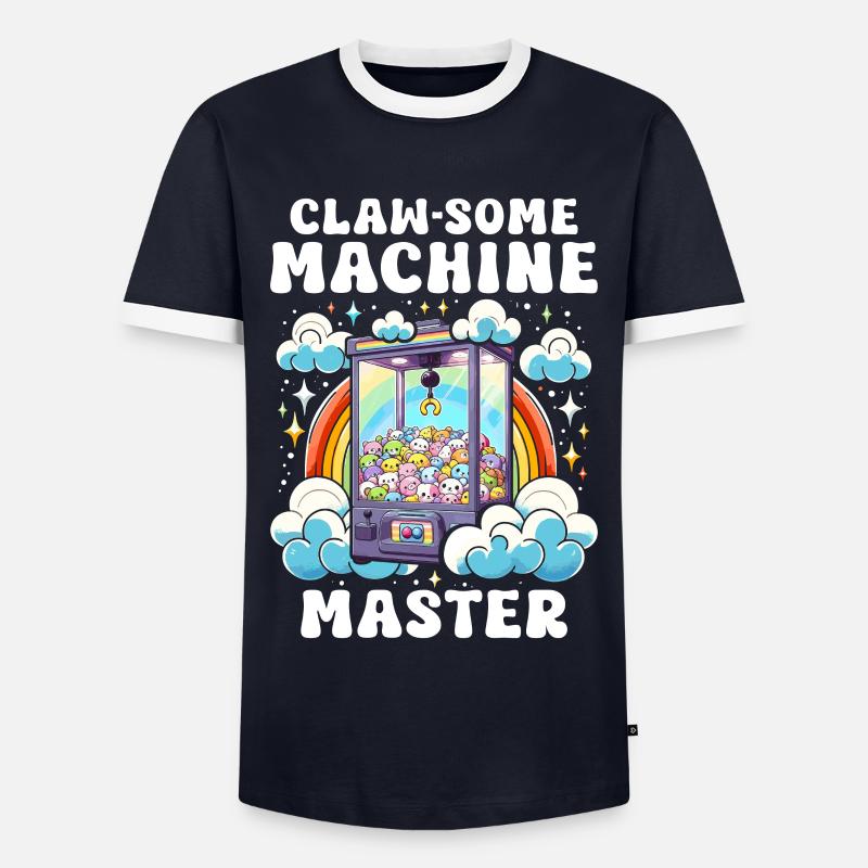 Greifautomat Claw-Some Machine Master - Männer Kontrast-T-Shirt - Navy/Weiß 