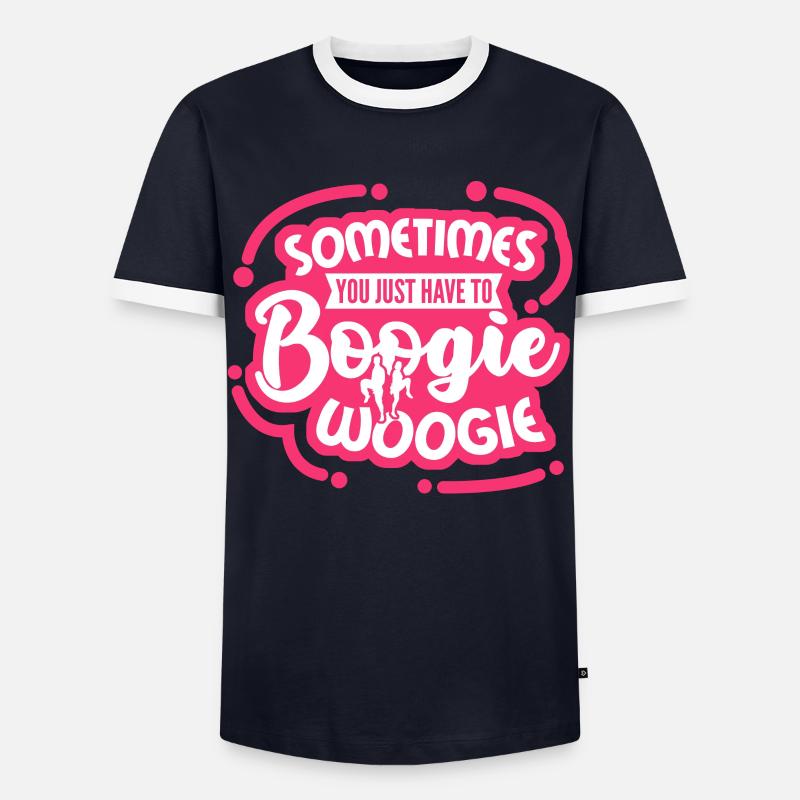 Boogie Woogie Boogie-Woogie Dancing - Männer Kontrast-T-Shirt - Navy/Weiß 