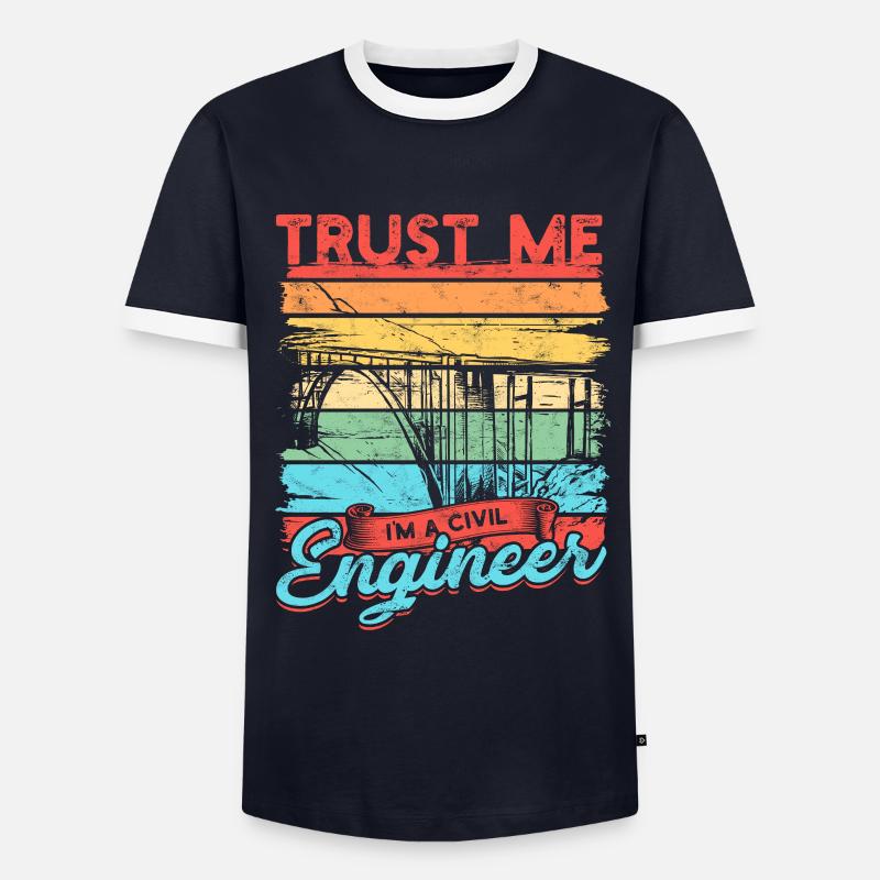Bridge Engineer - Men's Ringer Shirt - navy/white