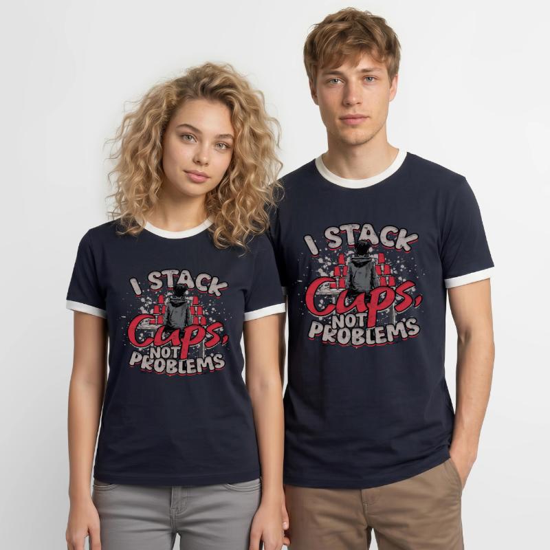 Sport Stacking I Stack Cups Not Problems Men's Ringer Shirt