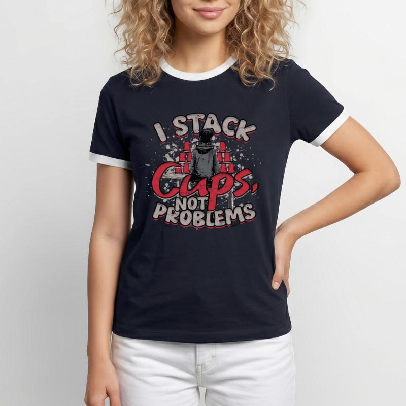 Sport Stacking I Stack Cups Not Problems Men's Ringer Shirt