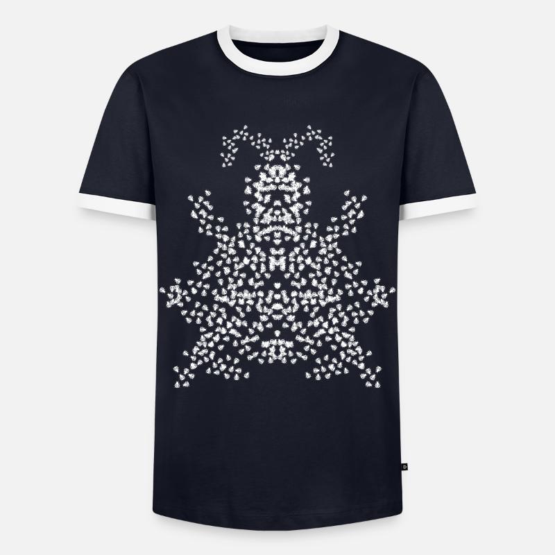 Ladybug Monster Ladybugs - Männer Kontrast-T-Shirt - Navy/Weiß 