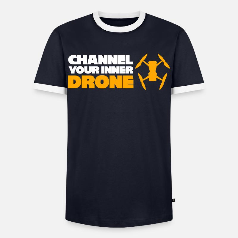 FPV Drone Drones Quadrocopter Pilot - Männer Kontrast-T-Shirt - Navy/Weiß 