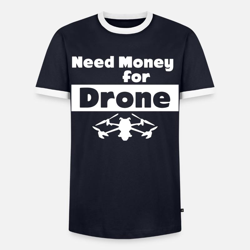 Drone FPV Drones Quadcopter - Men's Ringer Shirt - navy/white 