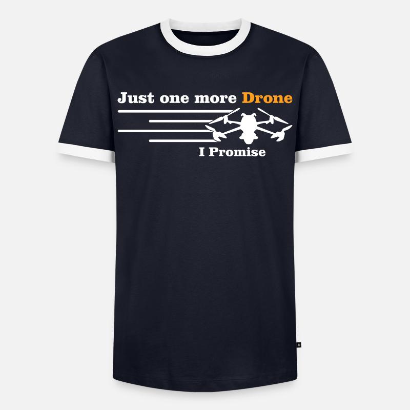 Drones Quadrocopter FPV Drone - Männer Kontrast-T-Shirt - Navy/Weiß