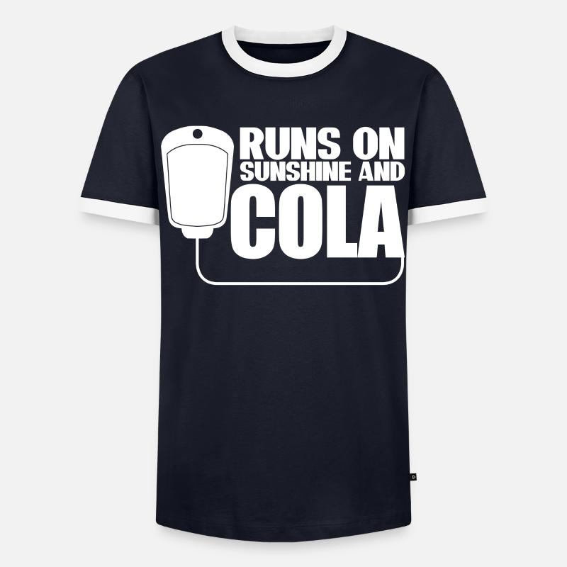 Cola Soft Drinks Lemonade - Men's Ringer Shirt - navy/white 
