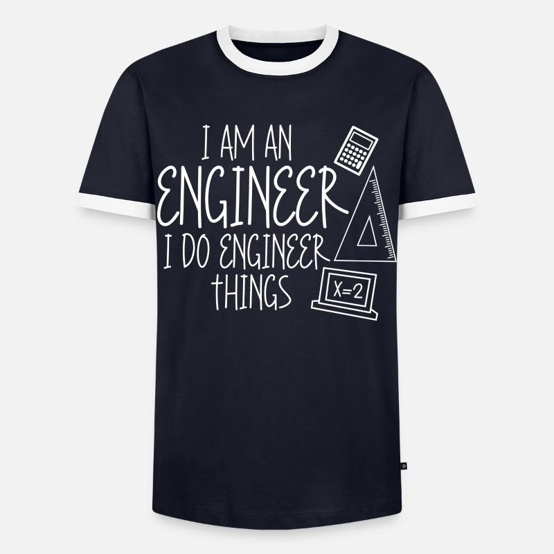 Engineer Joke Mechanical Engineering - Männer Kontrast-T-Shirt - Navy/Weiß